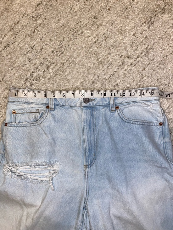 Garage Wide Leg Distressed Jeans in Light Wash Brileigh Blue 32" Waist - Picture 10 of 13
